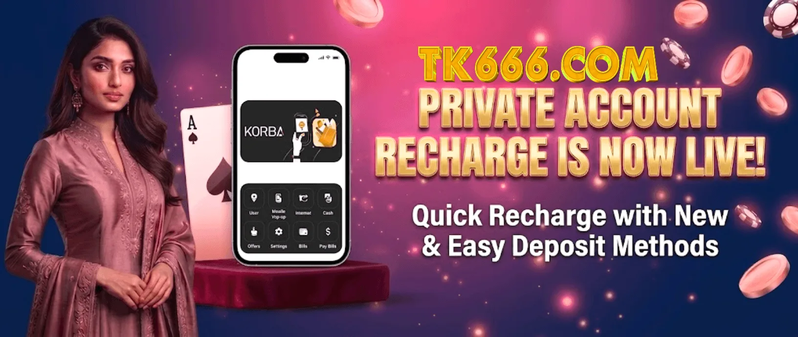 TK666 ব্যক্তিগত অ্যাকাউন্ট টপ-আপ প্রক্রিয়া — bKash এবং Nagad পে মানি গাইড।